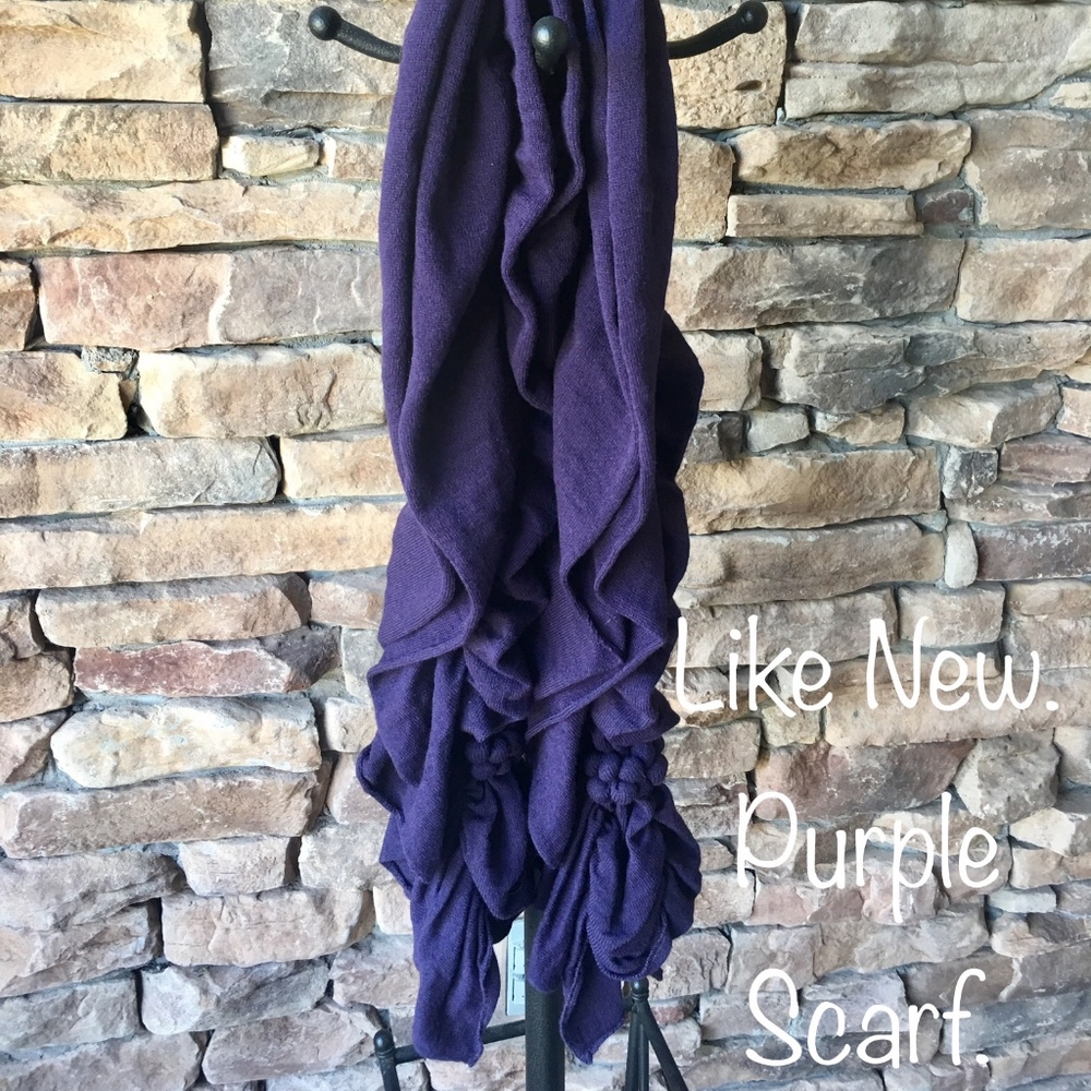 Angel Apparel Purple Warm Scarf with Grape Accents